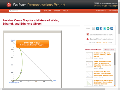 Thumbnail for Residue Curve Map for a Mixture of Water, Ethanol, and Ethylene Glycol resource