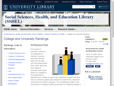 Thumbnail for College and University Rankings resource