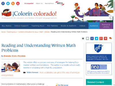 Thumbnail for Reading and Understanding Written Math Problems resource