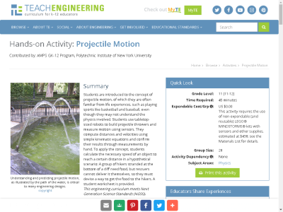 Thumbnail for Projectile Motion resource