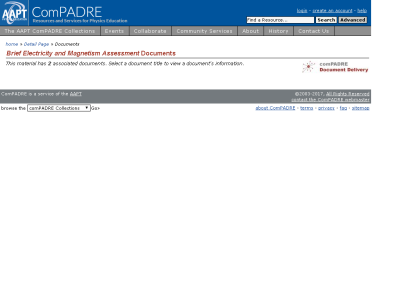 Thumbnail for Brief Electricity and Magnetism Assessment resource