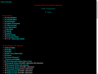 Thumbnail for Astronomy 100 Lecture Related Animations resource