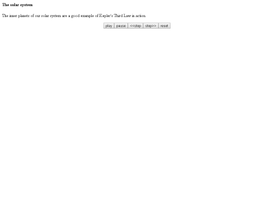 Thumbnail for Boston University Physics Applets: Solar System Simulator resource