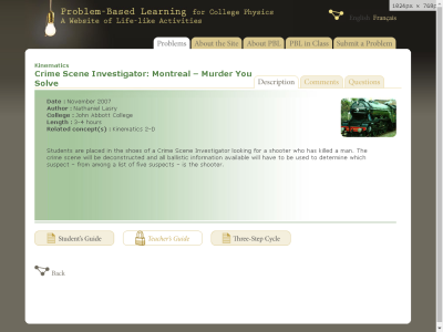 Thumbnail for Problem Based Learning: Crime Scene Investigator: Montreal – Murder You Solve resource