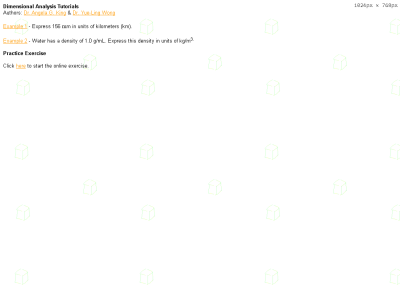 Thumbnail for Dimensional Analysis Tutorials resource