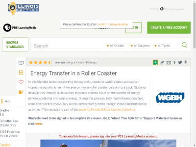 Thumbnail for PBS Learning Media: Energy Transfer in a Roller Coaster resource