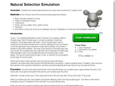 Thumbnail for Natural Selection Simulation resource