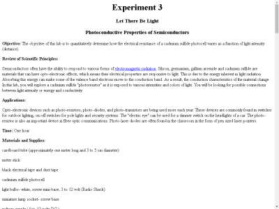 Thumbnail for Let There Be Light: Photoconductive Properties of Semiconductors resource