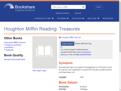 Thumbnail for Houghton Mifflin Reading: Treasures resource