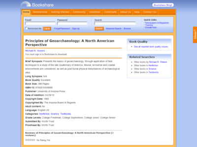 Thumbnail for Principles of Geoarchaeology: A North American Perspective resource