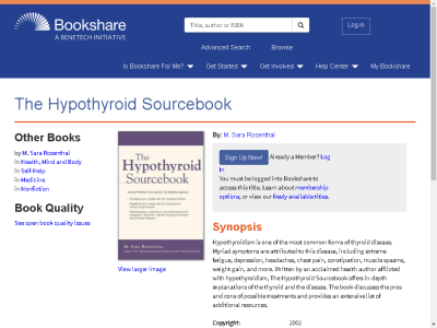Thumbnail for The Hypothyroid Sourcebook resource