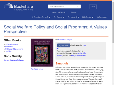 Thumbnail for Social Welfare Policy and Social Programs: A Values Perspective resource