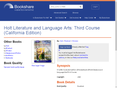 Thumbnail for Holt Literature and Language Arts: Third Course (California Edition) resource