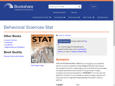 Thumbnail for Behavioral Sciences Stat resource