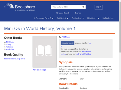 Thumbnail for Mini-Qs in World History, Volume 1 resource