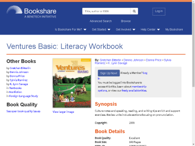 Thumbnail for Ventures Basic: Literacy Workbook resource