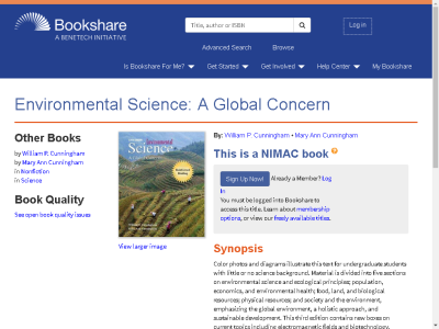 Thumbnail for Environmental Science: A Global Concern resource