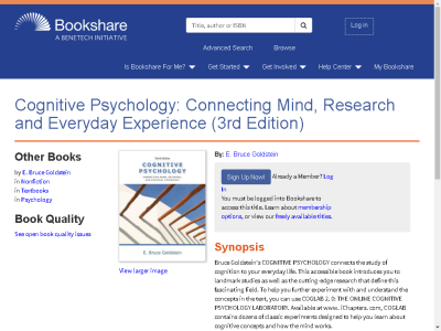 Thumbnail for Cognitive Psychology: Connecting Mind, Research and Everyday Experience (3rd Edition) resource