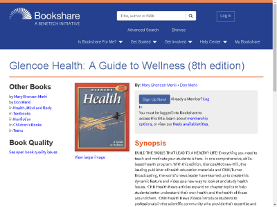 Thumbnail for Glencoe Health: A Guide to Wellness (8th edition) resource