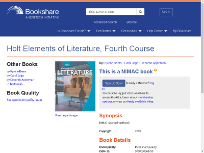 Thumbnail for Holt Elements of Literature, Fourth Course resource