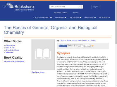 Thumbnail for The Basics of General, Organic, and Biological Chemistry resource