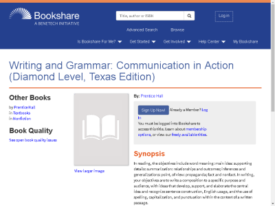 Thumbnail for Writing and Grammar: Communication in Action (Diamond Level, Texas Edition) resource
