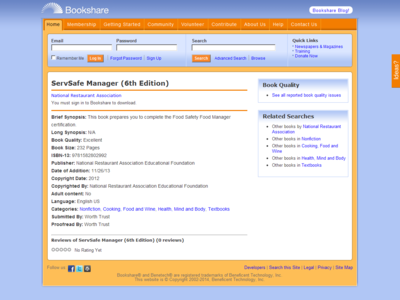 Thumbnail for ServSafe Manager (6th Edition) resource