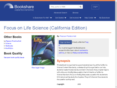 Thumbnail for Focus on Life Science (California Edition) resource