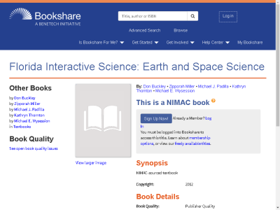 Thumbnail for Florida Interactive Science: Earth and Space Science resource