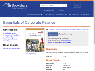 Thumbnail for Essentials of Corporate Finance resource