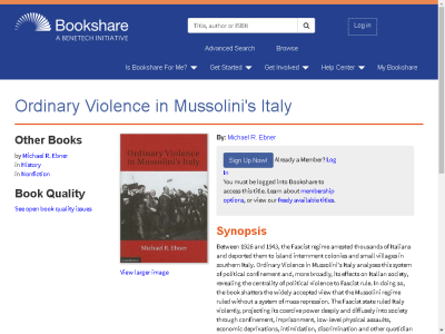 Thumbnail for Ordinary Violence in Mussolini's Italy resource