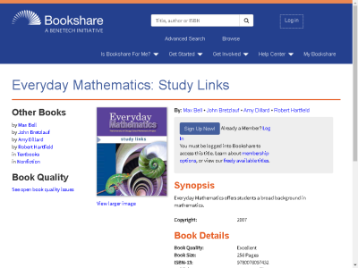 Thumbnail for Everyday Mathematics: Study Links resource