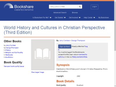 Thumbnail for World History and Cultures in Christian Perspective (Third Edition) resource