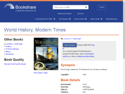 Thumbnail for World History, Modern Times resource