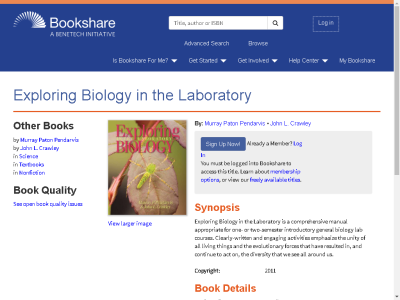 Thumbnail for Exploring Biology in the Laboratory resource