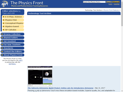 Thumbnail for The Physics Front: Technology Tool Archive resource
