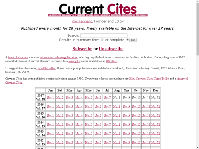 Thumbnail for Current Cites resource