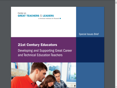 Thumbnail for Developing and Supporting Great Career  and Technical Education Teachers resource