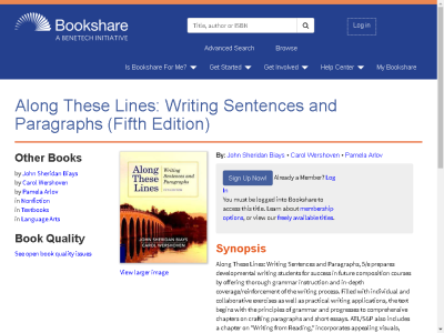 Thumbnail for Along These Lines: Writing Sentences and Paragraphs (Fifth Edition) resource