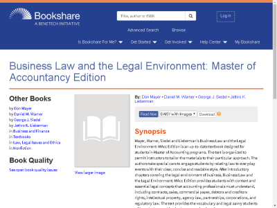 Thumbnail for Business Law and the Legal Environment: Master of Accountancy Edition resource