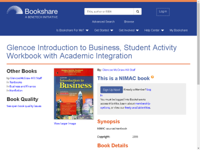 Thumbnail for Glencoe Introduction to Business, Student Activity Workbook with Academic Integration resource