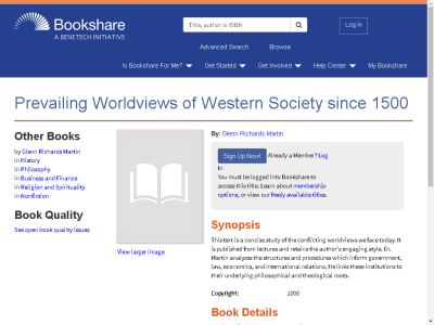 Thumbnail for Prevailing Worldviews of Western Society since 1500 resource