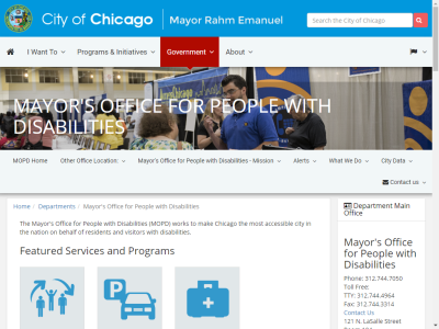 Thumbnail for City of Chicago: Mayor's Office for People with Disabilities resource
