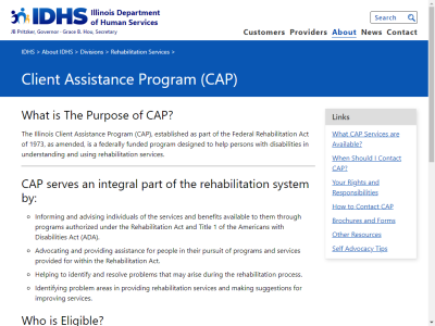 Thumbnail for DHS - Client Assistance Program (CAP) resource