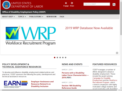 Thumbnail for Office of Disability Employment Policy (ODEP) resource