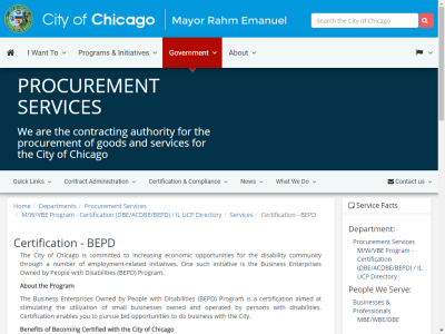 Thumbnail for City of Chicago Business Enterprises Owned by People with Disabilities resource
