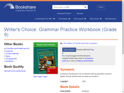 Thumbnail for Writer's Choice: Grammar Practice Workbook (Grade 9) resource