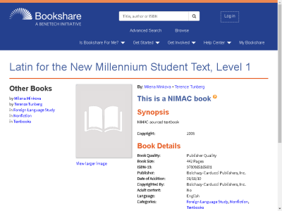 Thumbnail for Latin for the New Millennium Student Text, Level 1 resource