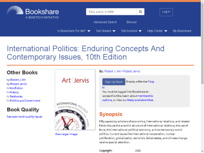 Thumbnail for International Politics: Enduring Concepts And Contemporary Issues, 10th Edition resource
