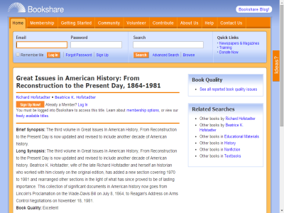 Thumbnail for Great Issues in American History: From Reconstruction to the Present Day, 1864-1981 resource